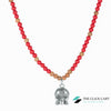 TCC™ Red Coral (Lal Moonga) & Sandalwood With Stainless Steel Hanuman ji Pendant